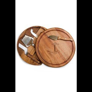 Toscana Monogram Circo Acacia Cheese Cutting Board & Tools Set